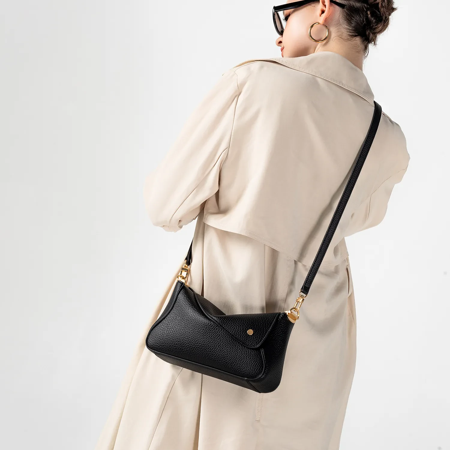 NAMI FLAP BAG TOGO - BLACK